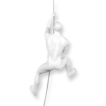 ADM - Sculpture en résine 'Grimpeur' - Couleur blanche - 29 x 15 x 11 cm 8