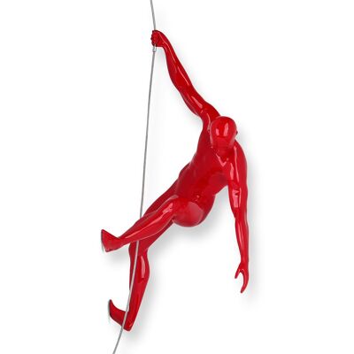 ADM - Scultura in resina 'Scalatore 2' - Colore Rosso - 31 x 16 x 15 cm