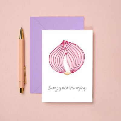 Onion Greeting Card | With Sympathy Card | Thinking Of You