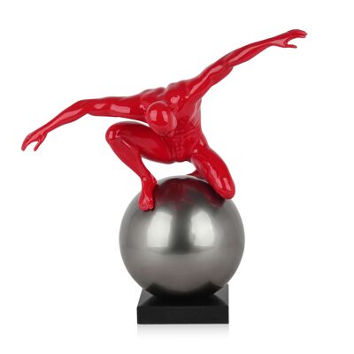 ADM - Resin sculpture 'Domination' - Red color - 47 x 46 x 29 cm