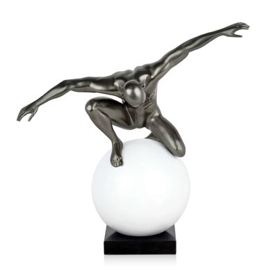 ADM - Scultura in resina 'Dominazione' - Colore Antracite - 47 x 46 x 29 cm