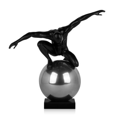 ADM - Sculpture en résine 'Domination' - Couleur noire - 47 x 46 x 29 cm