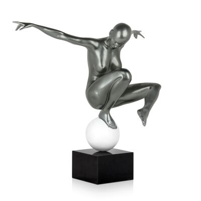 ADM - Scultura in resina 'Leggerezza' - Colore Antracite - 45 x 48 x 36 cm