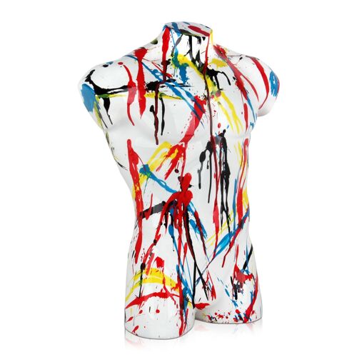 ADM - Scultura in resina 'Torso di Uomo Pop Art' - Colore Multicolore - 50 x 40 x 16 cm