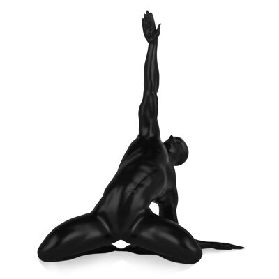 ADM - Grande sculpture en résine 'Grande Invocation' - Couleur noire - 55 x 46 x 27 cm