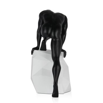 ADM - Grande sculpture en résine 'Sensualité' - Couleur noire - 60 x 44 x 27 cm 9