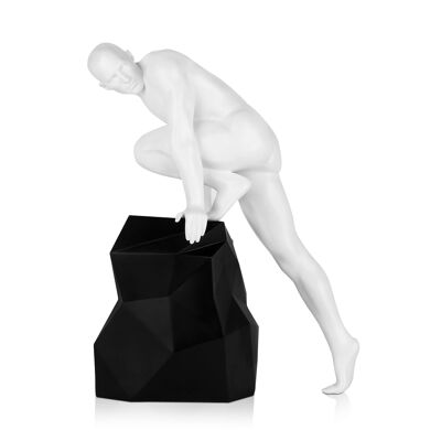 ADM - Grande sculpture en résine 'Sensualité' - Couleur blanche - 60 x 44 x 27 cm