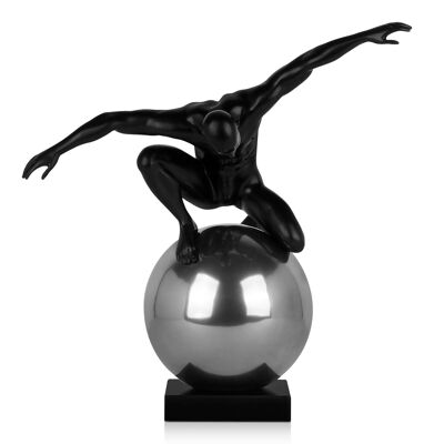 ADM - Grande sculpture en résine 'Grande domination' - Couleur noire - 65 x 62 x 34 cm