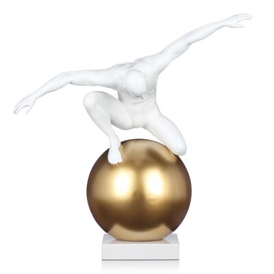 ADM - Scultura in resina grande 'Dominazione grande' - Colore Bianco - 65 x 62 x 34 cm