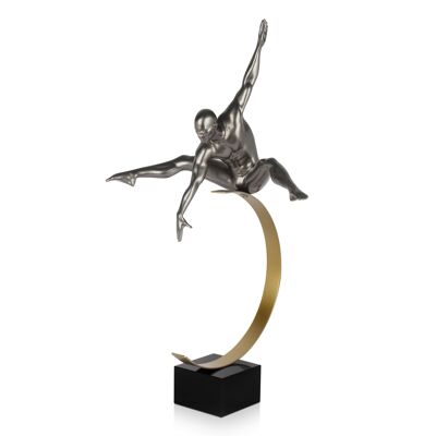 ADM - 'High energy' resin sculpture - Anthracite color - 80 x 46 x 37 cm