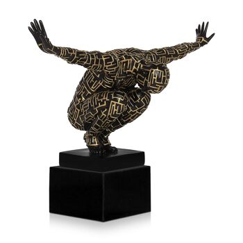 ADM - Sculpture en résine série limitée 'Labirio' - Couleur noire - 33,5 x 44 x 20,5 cm 5