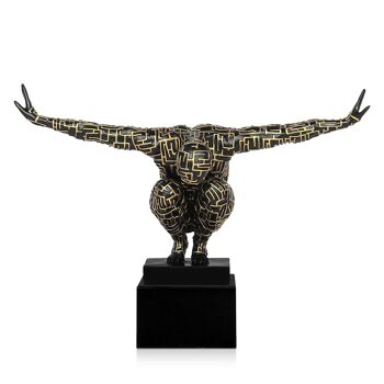 ADM - Sculpture en résine série limitée 'Labirio' - Couleur noire - 33,5 x 44 x 20,5 cm 6