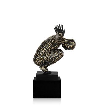 ADM - Sculpture en résine série limitée 'Labirio' - Couleur noire - 33,5 x 44 x 20,5 cm 7