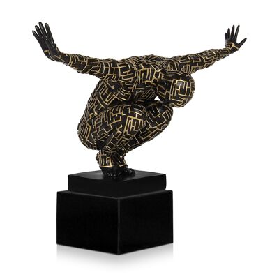 ADM - Sculpture en résine série limitée 'Labirio' - Couleur noire - 33,5 x 44 x 20,5 cm