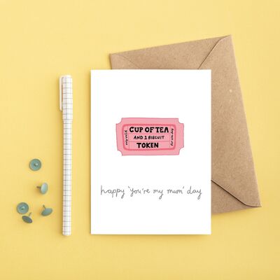 Tea Token Greeting Card | Funny Mother's Day Card