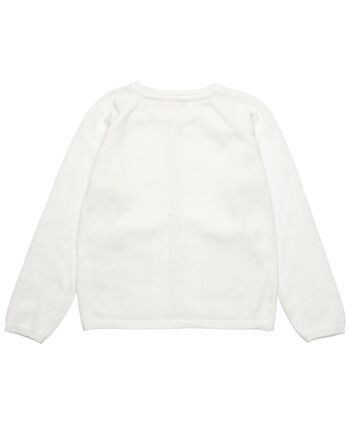 Veste en maille blanche fille 2