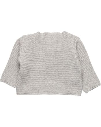 Veste bébé en tricot grise 2