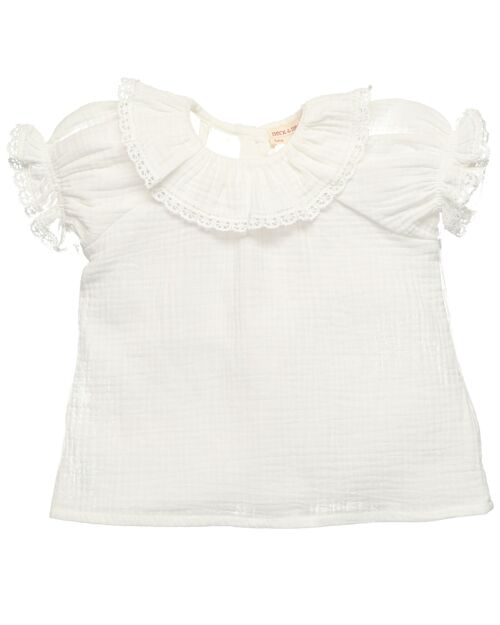 Blusa de bebé niña en color crudo