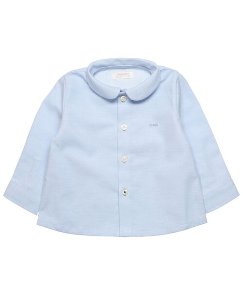 Camisa Oxford de bebé niño en color azul claro