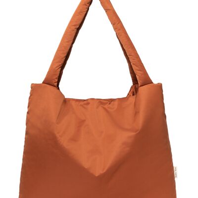 Rust puffy mom-bag - No Embroidery