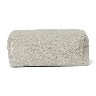 Light grey teddy pouch