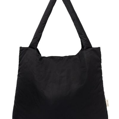 Black puffy mom-bag - No Embroidery