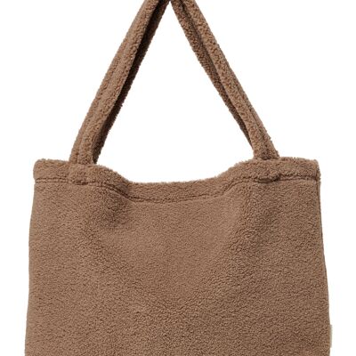 Brown teddy mom-bag - No Embroidery