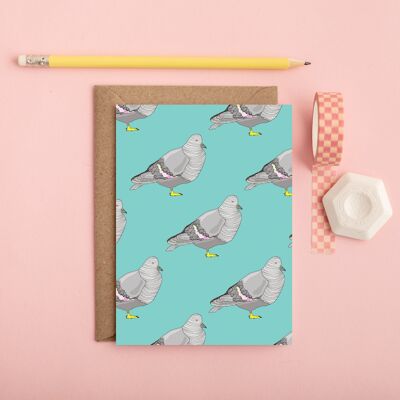 Tarjeta de palomas verdes | Tarjeta de felicitación diaria
