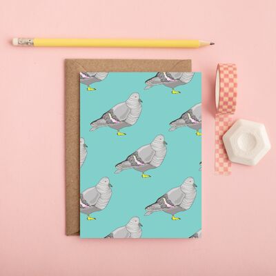 Carte Pigeons Verts | Carte de vœux de tous les jours