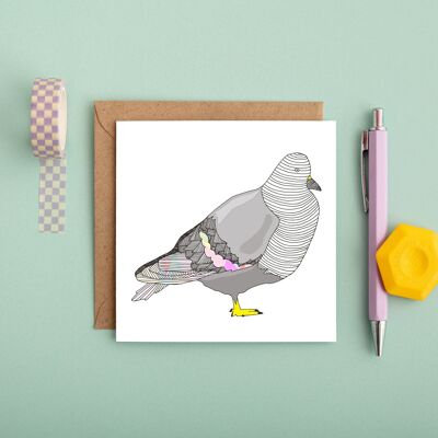 Carte de vœux Pigeon | Carte de remerciement | Carte Je pense à toi