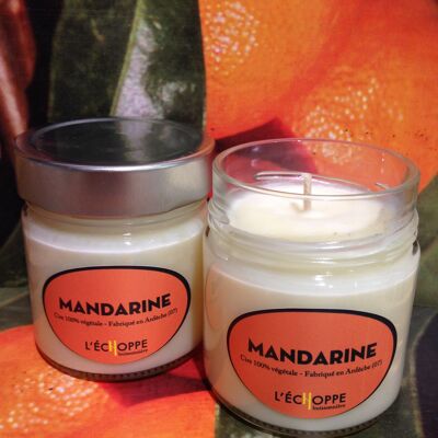SCENTED CANDLE 100% VEGETABLE SOYA WAX - 180 G MANDARIN