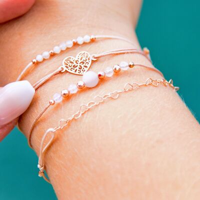 Bracelet quartz rose