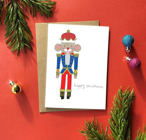 Mouse King Christmas Greeting Card | Nutcracker Themed Card