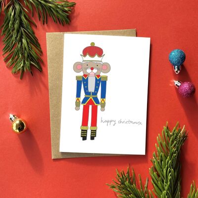 Mouse King Christmas Greeting Card | Nutcracker Themed Card