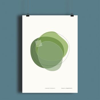 Affiche – Forme trois en mousse verte - 21 x 30 cm 2