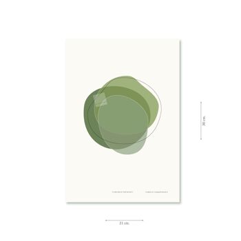 Affiche – Forme trois en mousse verte - 21 x 30 cm 5