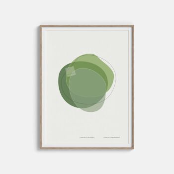 Affiche – Forme trois en mousse verte - 21 x 30 cm 7