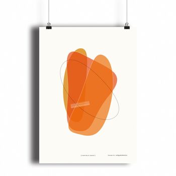 Affiche – Forme quatre en orange - 21 x 30 cm 1