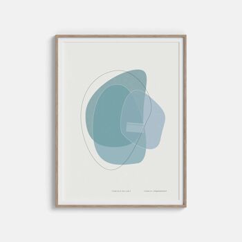 Affiche – Forme cinq en bleu clair - 30 x 40 cm 8