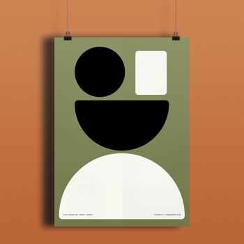 Affiche – Une heureuse somme de noir + vert - 30 x 40 cm 2