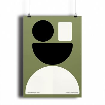 Affiche – Une heureuse somme de noir + vert - 30 x 40 cm 3
