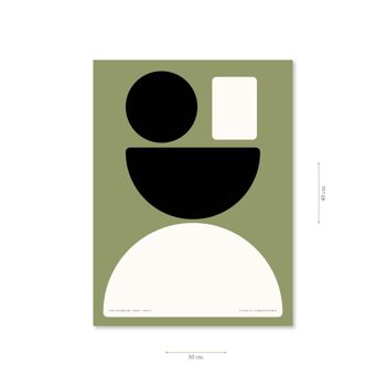 Affiche – Une heureuse somme de noir + vert - 30 x 40 cm 7