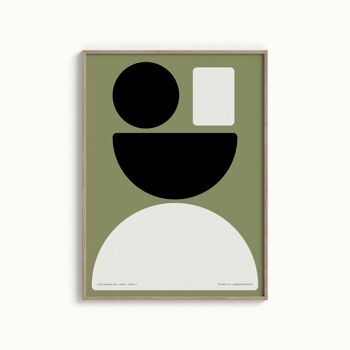 Affiche – Une heureuse somme de noir + vert - 30 x 40 cm 9