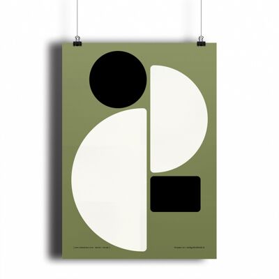 Poster – Una somma parlante verde + nero - 21 x 30 cm