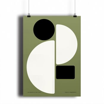 Affiche – Une somme révélatrice de vert + noir - 30 x 40 cm 1