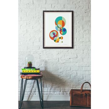 Affiche – Acrobate couleur avec cercles - 30 x 40 cm 3