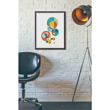 Affiche – Acrobate couleur avec cercles - 30 x 40 cm 4