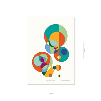 Affiche – Acrobate couleur avec cercles - 30 x 40 cm 5