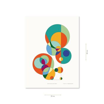 Affiche – Acrobate couleur avec cercles - 30 x 40 cm 6