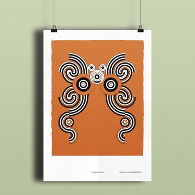 Poster – Combed Lines - 21 x 30 cm